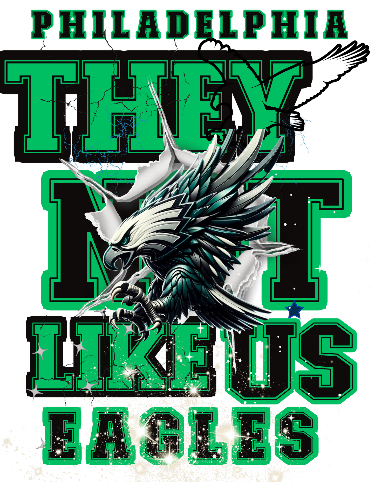 THEY NOT LIKE US EAGLES TALONS MENS TSHIRT