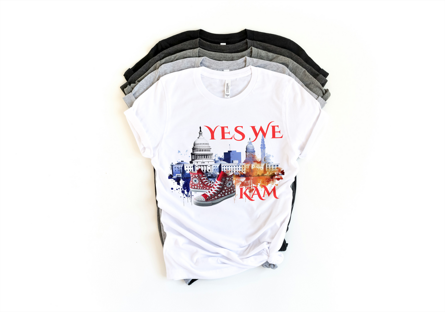 YES WE KAM! CRIMSON & WHITE (DELTA SIGMA THETA) SHORT SLEEVE TSHIRT
