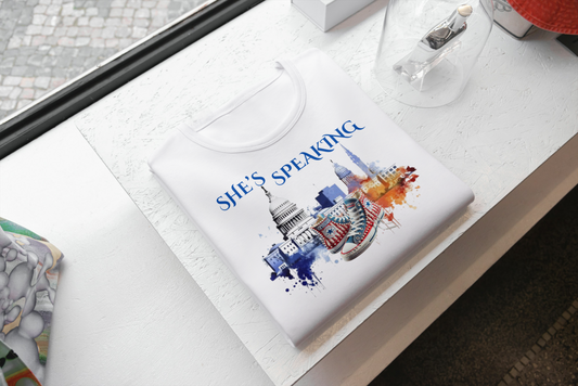 SHE'S SPEAKING SHORT SLEEVE TSHIRT