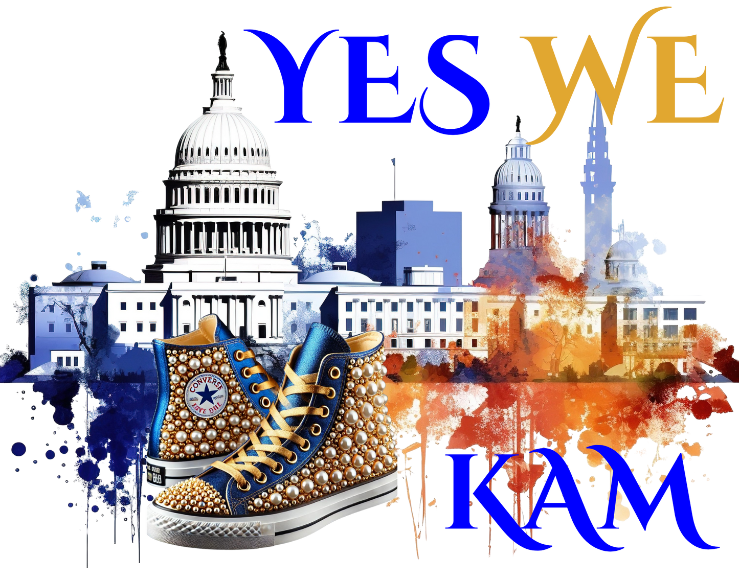 YES WE KAM! BLUE & GOLD (SIGMA GAMMA RHO INSPIRED) SHORT SLEEVE TSHIRT