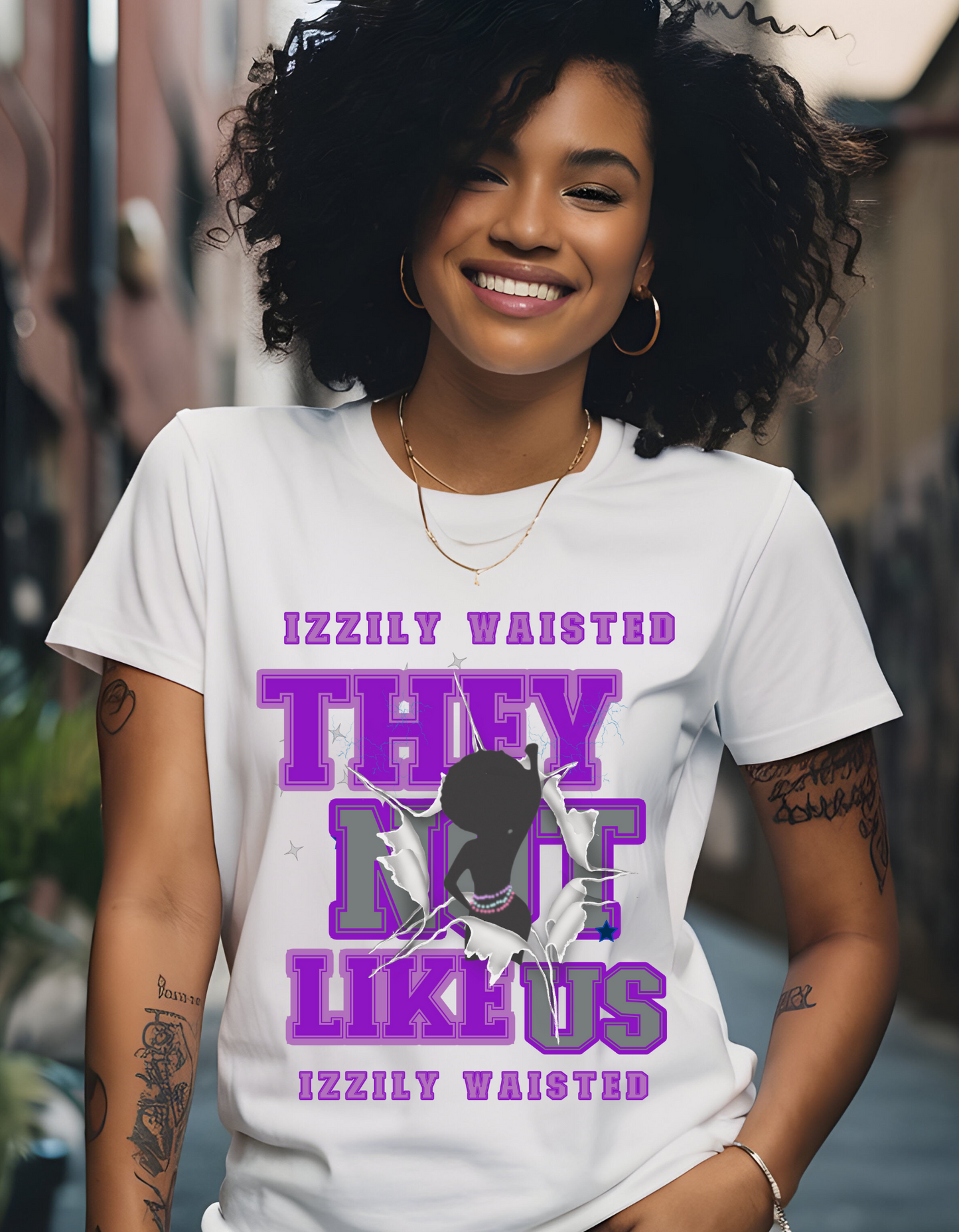 IZZILY WAISTED TSHIRT - PART OF MY TRIBE