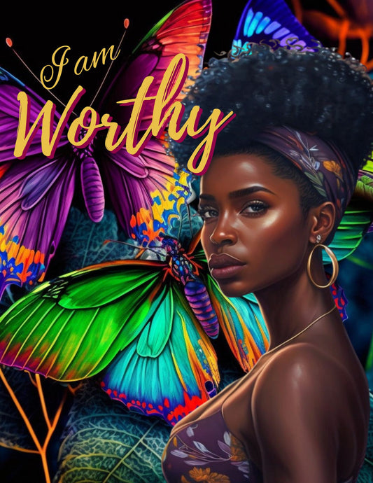 I AM WORTHY BUTTERFLY JOURNAL